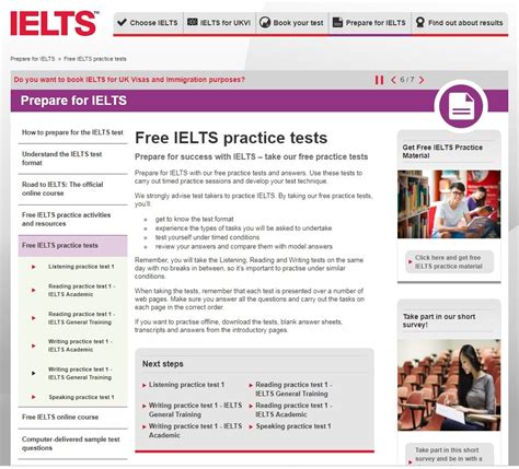 ielts online test practice free test